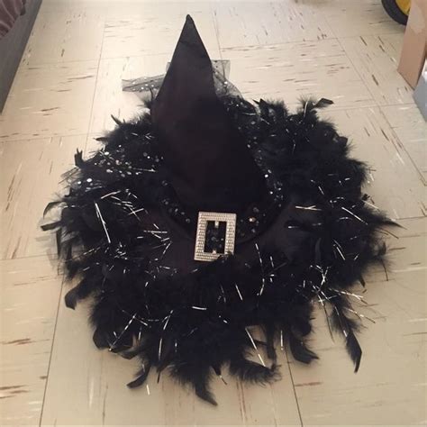 Feathered hat of a dark witch